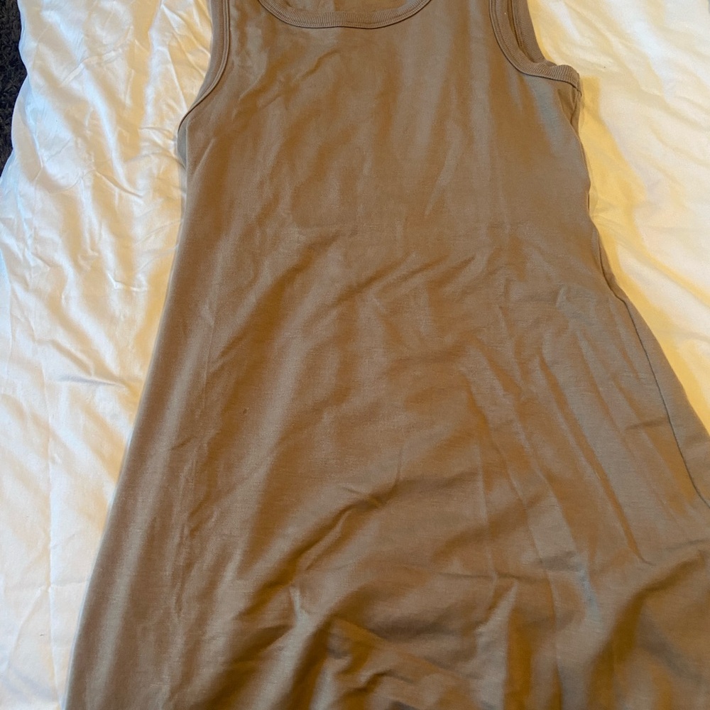 Women's Tan Sleeveless dress